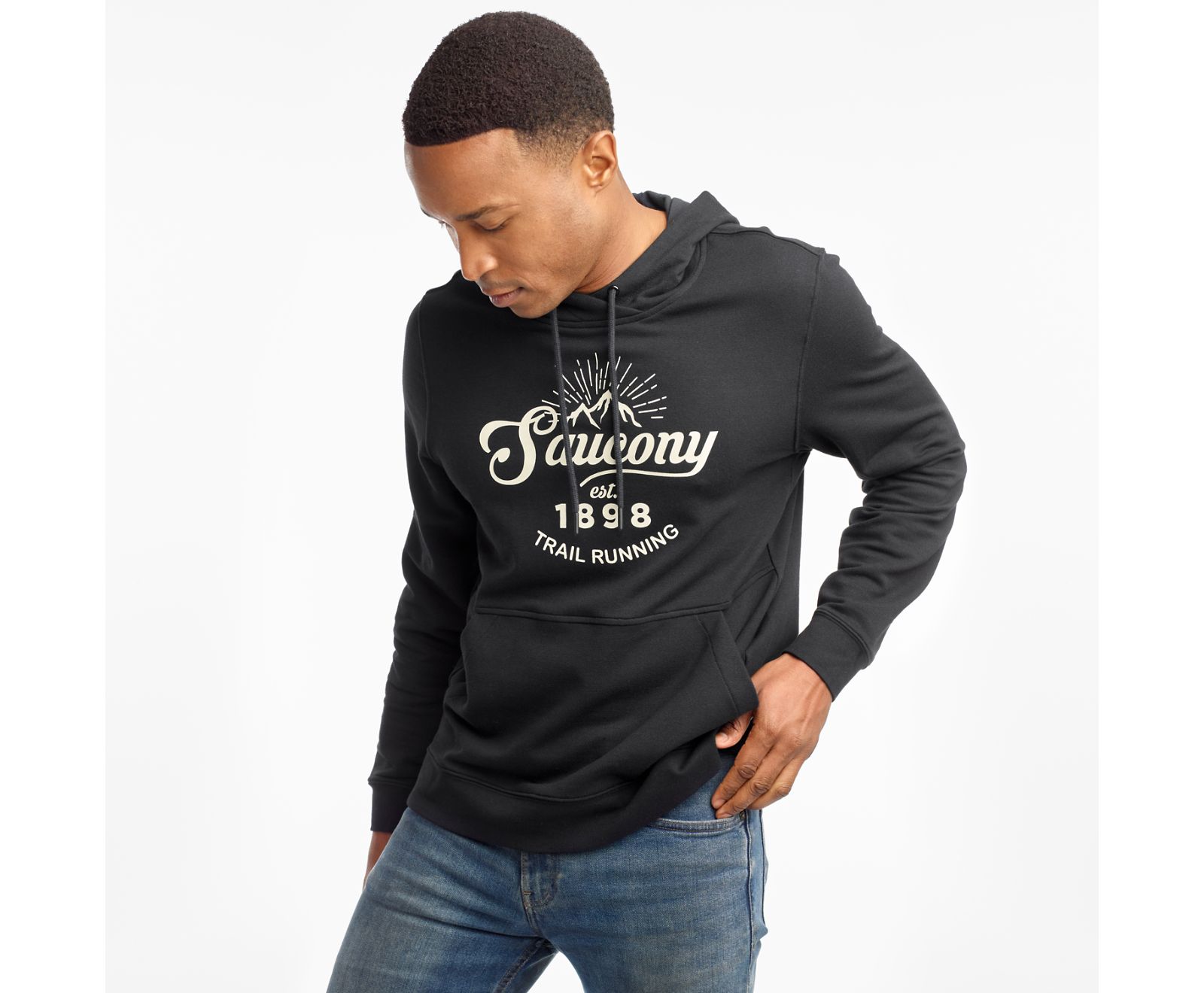 Saucony Rested Men's Shirts Black | AU 609AHKP